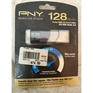 PNY 128GB Turbo USB 3.0 Flash Drive (P-FD128TBOP-GE) NEW SEALED